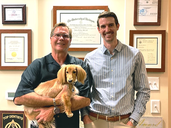 Dr. Steve, the dental therapy dog at NorthStar Dentistry for Adults